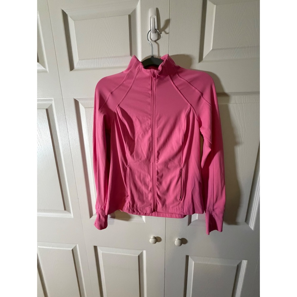 Avia Define Jacket Pink Full Zip Athletic Yoga Jacket with Thumbholes Size 4-6